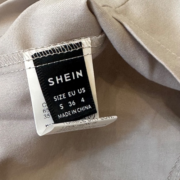 Khaki - Short Sleeve Collared Crop Top & Joggers Set - S - Picture 7 of 7